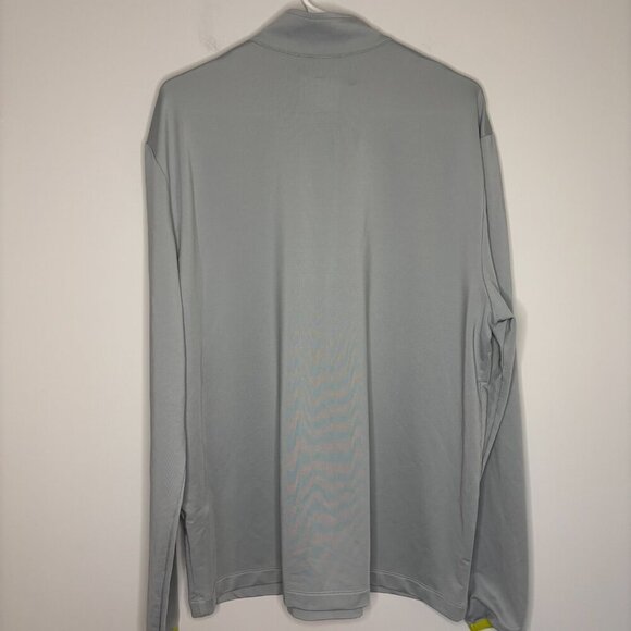CALLAWAY Weather Series Men 1/4 Zip L Gray Yellow Long Sleeve Performance - Picture 2 of 5